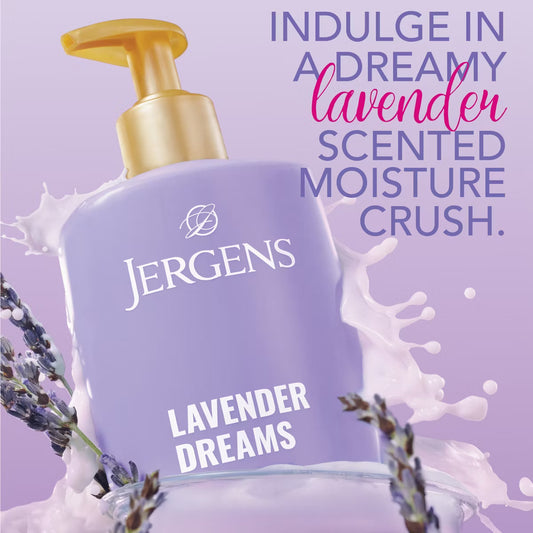 Jergens Shea Fusion Lavender Dreams Scented Body Lotion with Vitamin E - 14 fl oz: Dry Skin, Whole Body Application, Paraben-Free, Floral Aromas
