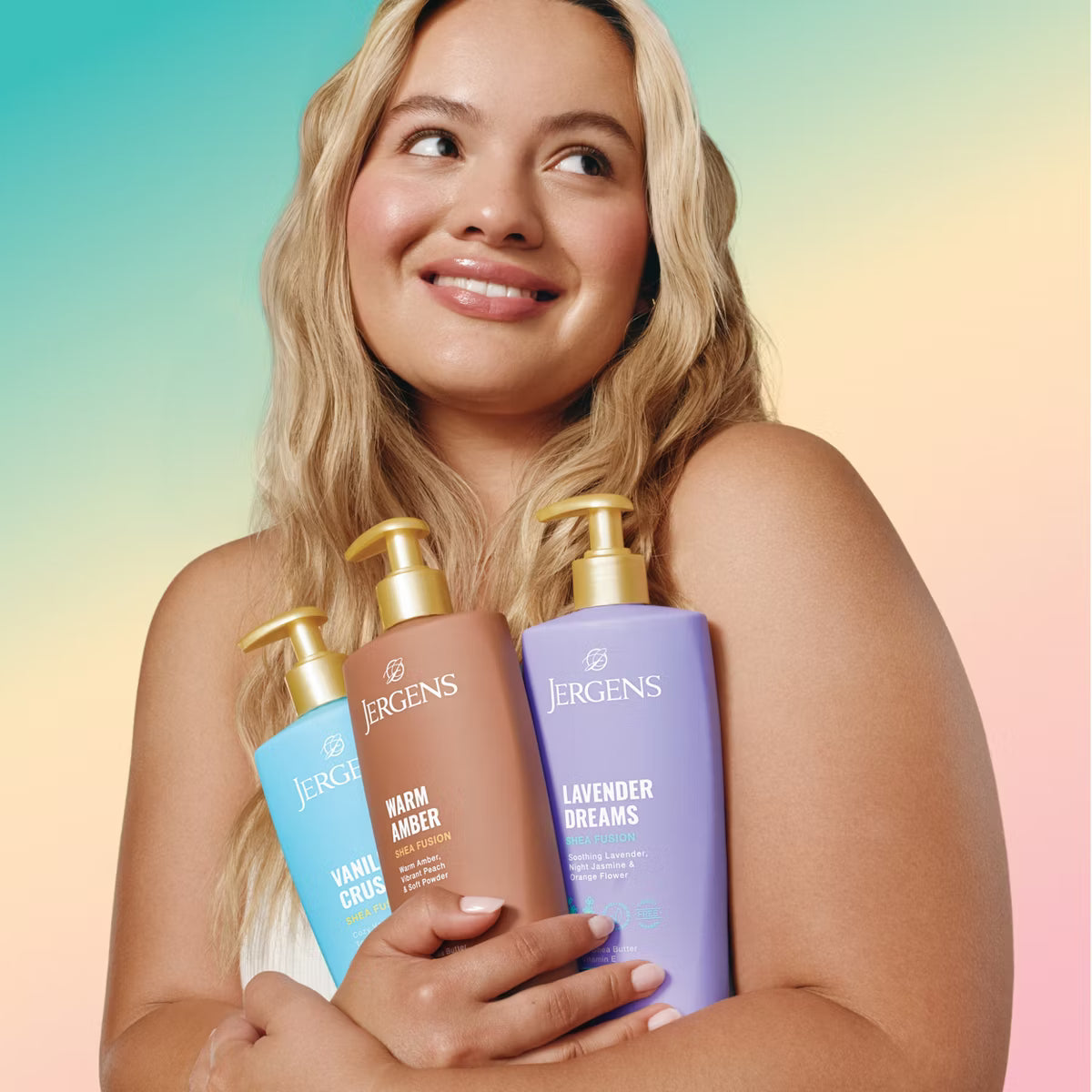 Jergens Shea Fusion Lavender Dreams Scented Body Lotion with Vitamin E - 14 fl oz: Dry Skin, Whole Body Application, Paraben-Free, Floral Aromas