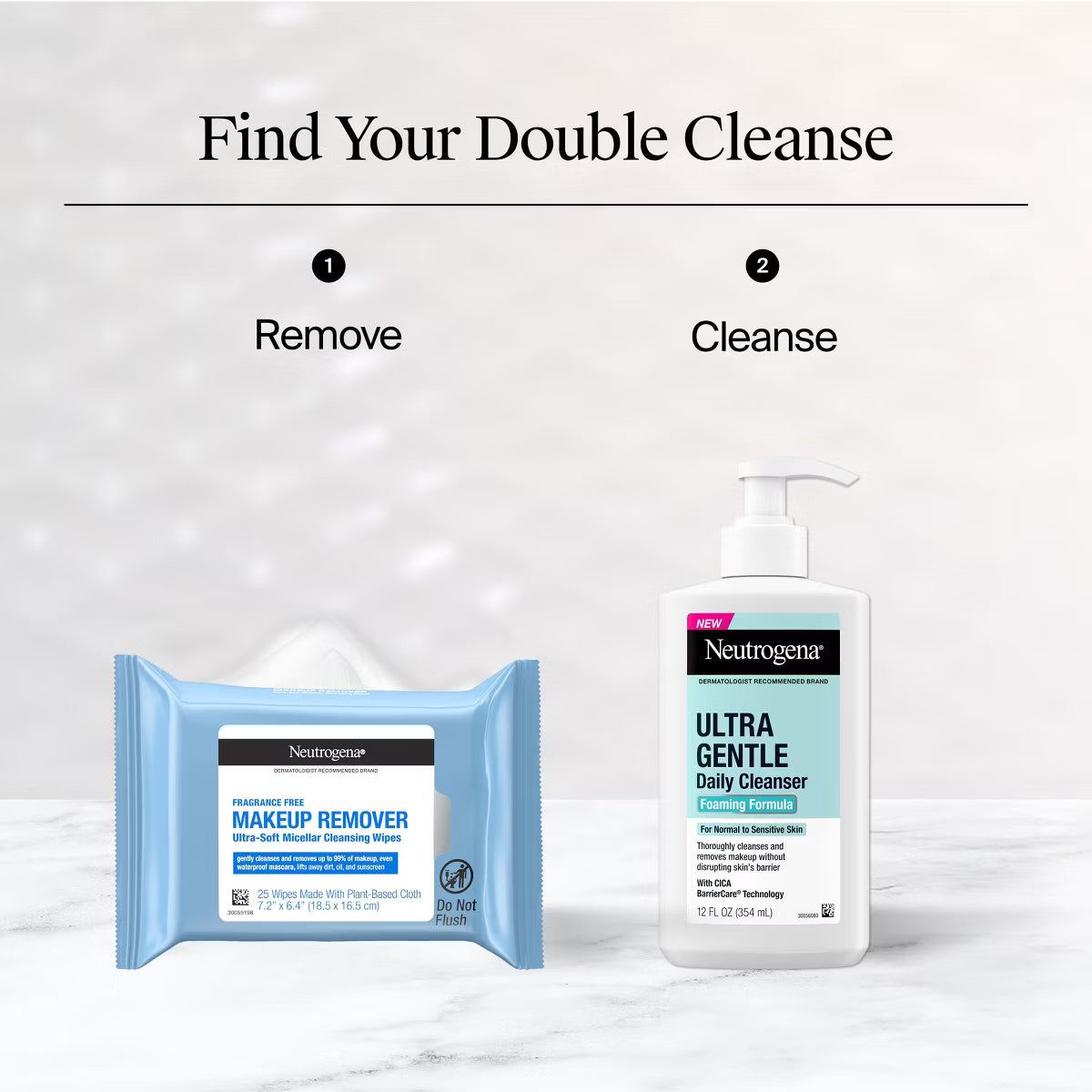 Neutrogena Makeup Remover Wipes - Ultra Soft Micellar Facial Cleansing - Singles - 20ct: Paraben-Free, Alcohol-Free, Suitable for Sensitive Skin