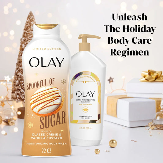 Olay Limited Edition Moisturizing Body Wash, Spoonful of Sugar, 22 fl oz, Hydrating Body Wash