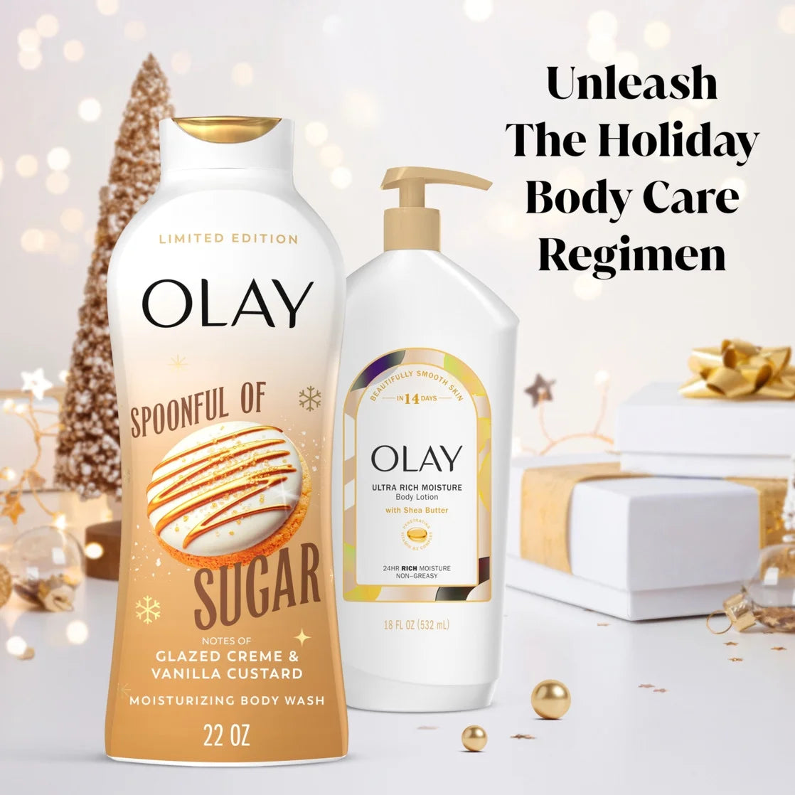Olay Limited Edition Moisturizing Body Wash, Spoonful of Sugar, 22 fl oz, Hydrating Body Wash