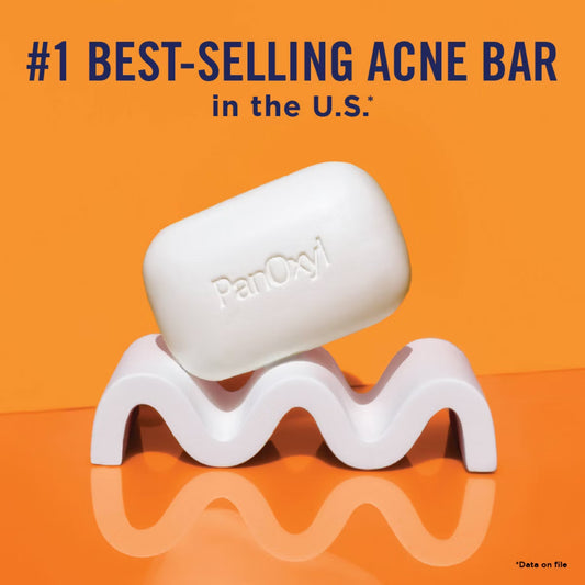 PanOxyl Acne Treatment Bar with 10% Benzoyl Peroxide - 4oz: No Fragrance Added, Dye-Free, Vegan, For Acne-Prone Skin