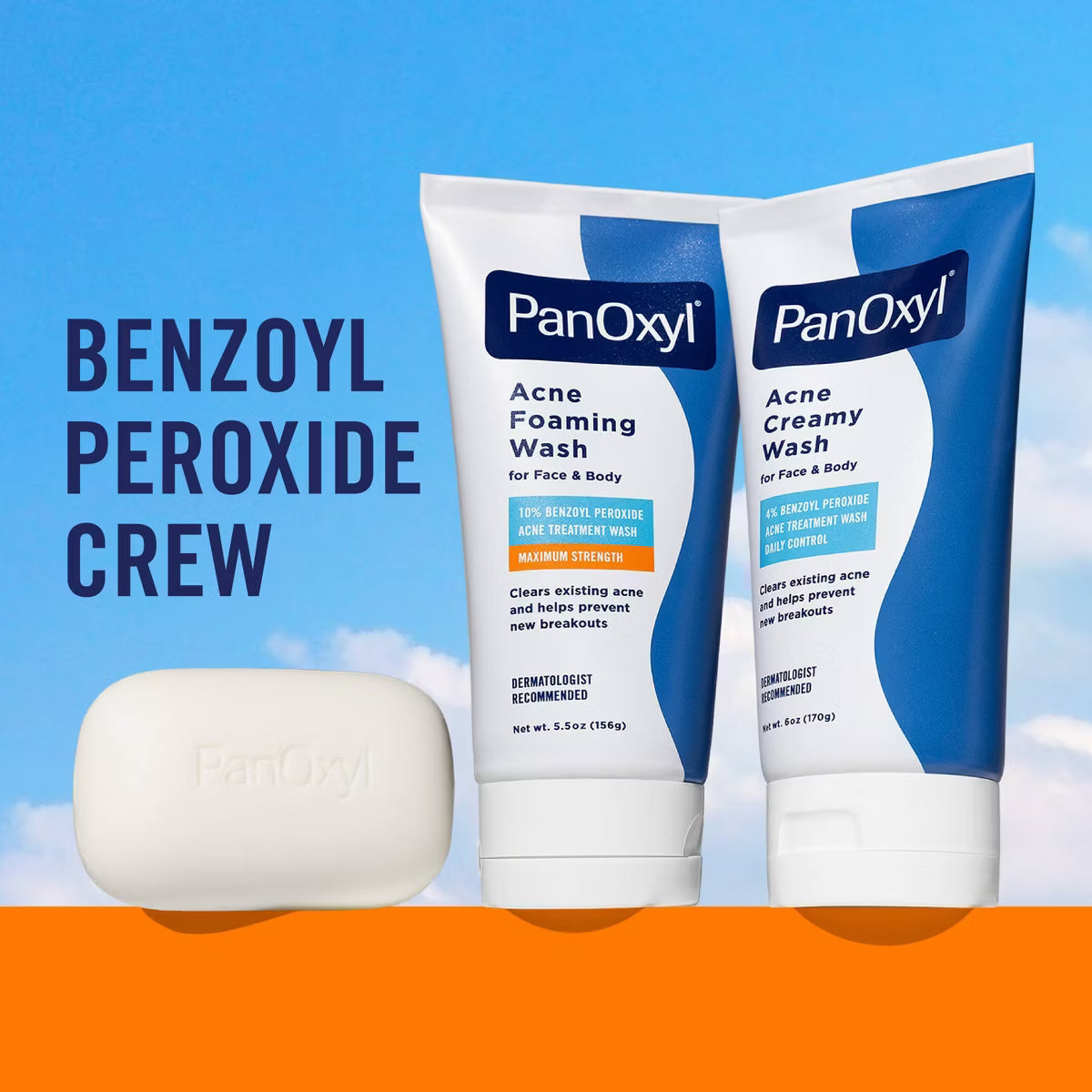 PanOxyl Acne Treatment Bar with 10% Benzoyl Peroxide - 4oz: No Fragrance Added, Dye-Free, Vegan, For Acne-Prone Skin