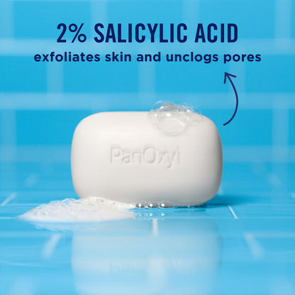 PanOxyl 2% Salicylic Acid Acne Face Cleansing Bar - 4oz: Fragrance-Free, Hypoallergenic, Paraben-Free, Vegan