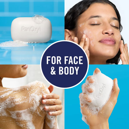 PanOxyl 2% Salicylic Acid Acne Face Cleansing Bar - 4oz: Fragrance-Free, Hypoallergenic, Paraben-Free, Vegan