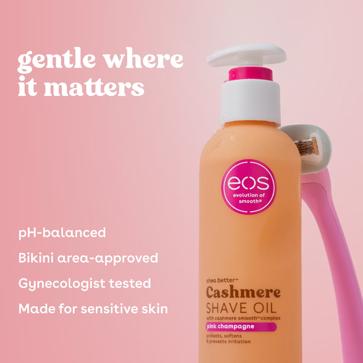 eos Cashmere Shave Oil - Pink Champagne - 6 fl oz