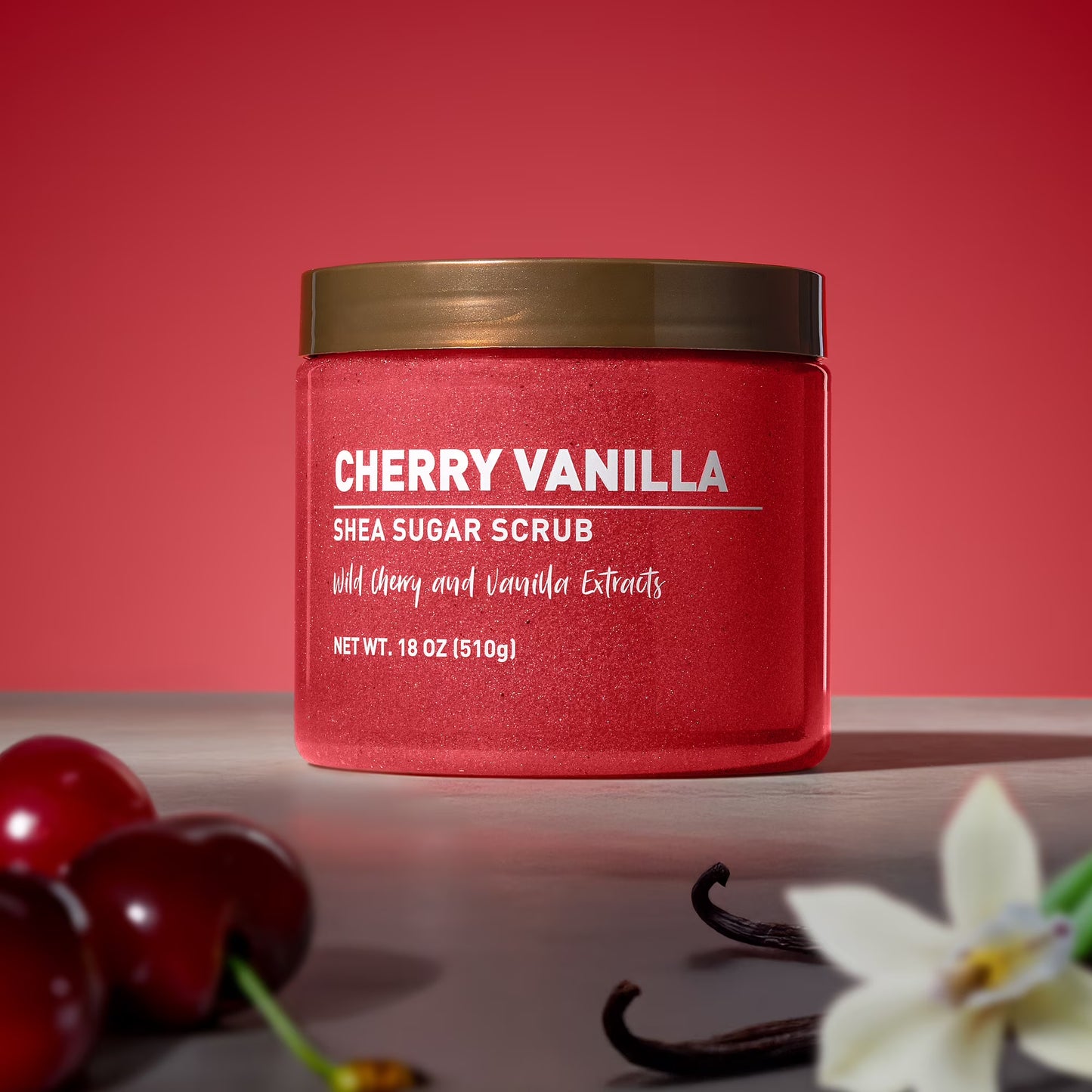 Shea Sugar Scrub, Cherry Vanilla Sugar, 18 oz