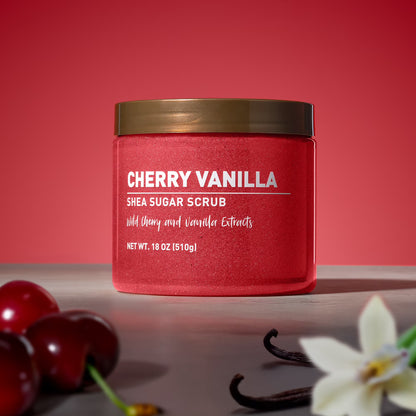 Shea Sugar Scrub, Cherry Vanilla Sugar, 18 oz