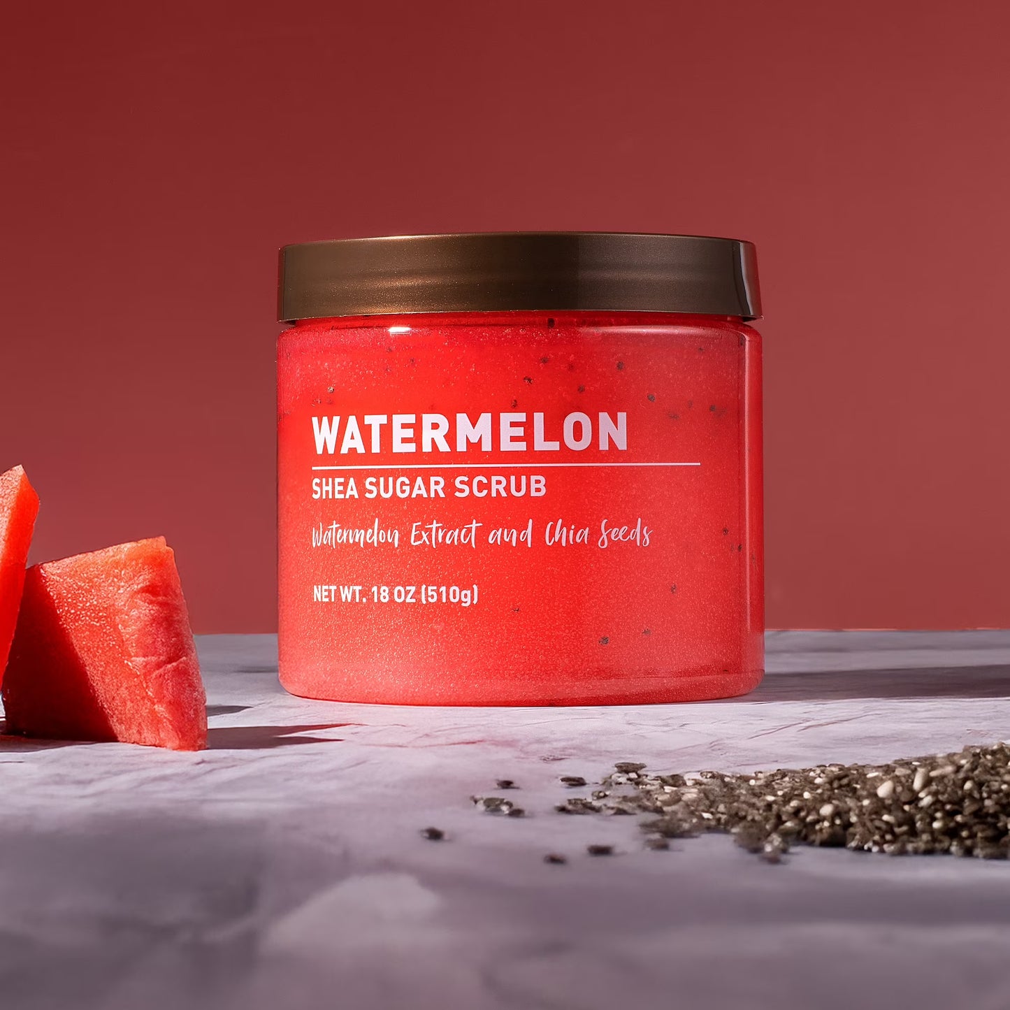 Shea Sugar Scrub, Watermelon, 18 oz