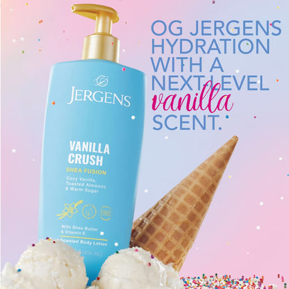 Jergens Shea Fusion Vanilla Crush Scented Body Lotion with Shea Butter & Vitamin E for 24-Hour Moisture - 14 fl oz