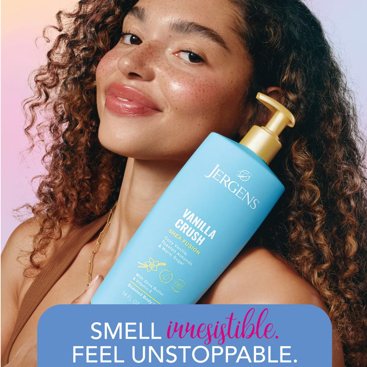 Jergens Shea Fusion Vanilla Crush Scented Body Lotion with Shea Butter & Vitamin E for 24-Hour Moisture - 14 fl oz