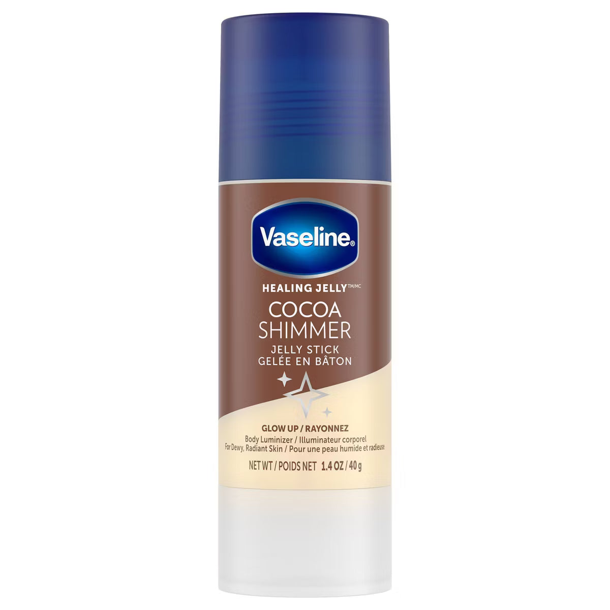 Vaseline Cocoa Shimmer Jelly Stick Cocoa Butter - 1.4oz