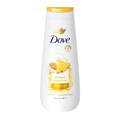 Dove Beauty Body Wash - Pineapple & Passion Fruit - Limited Edition 24HR Lotion-Soft Skin - 20 fl oz: Whole Body Application, Paraben-Free