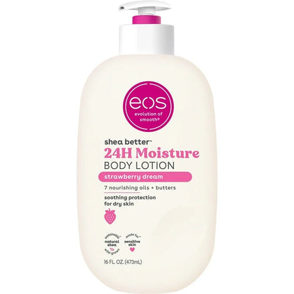 eos Shea Better Body Lotion for Dry Skin, Strawberry Dream, 16 fl oz