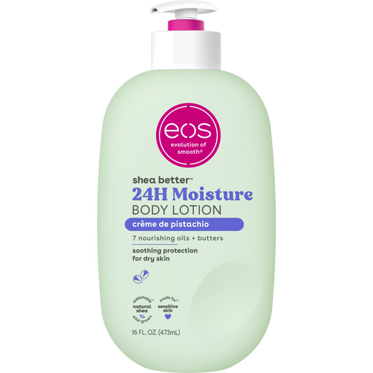 eos Shea Better Body Lotion- Crème de Pistachio, Soothes Dry Skin, 16 fl oz