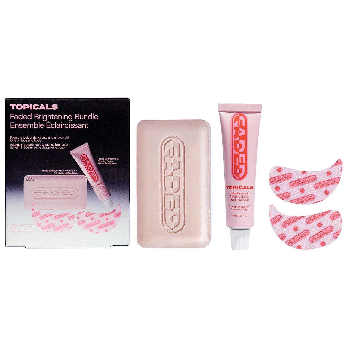 Topicals  Faded Brightening Bundle for Discoloration on Face & Body (UNSCENTED)